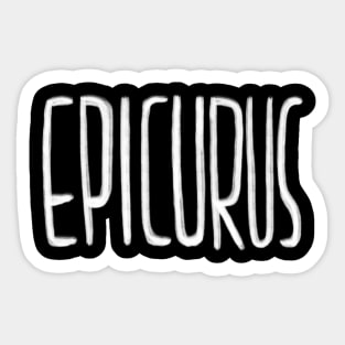 Philosophy, Epicurus. Greek philosopher. Sticker